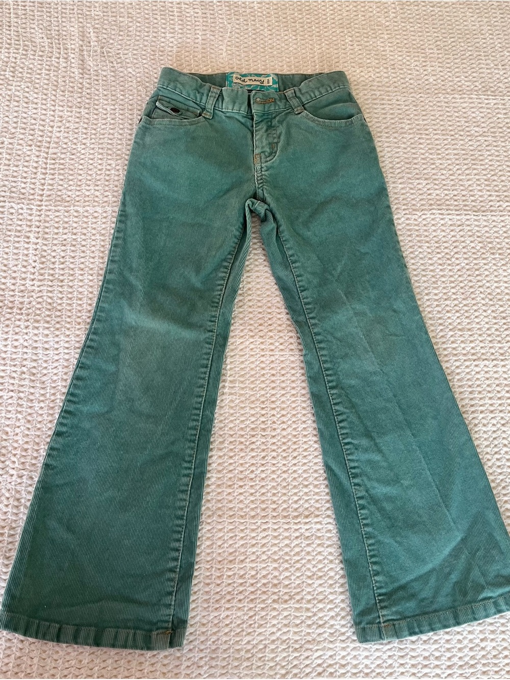 Old Navy Teal Flare Jeans - High-Rise Wide Leg